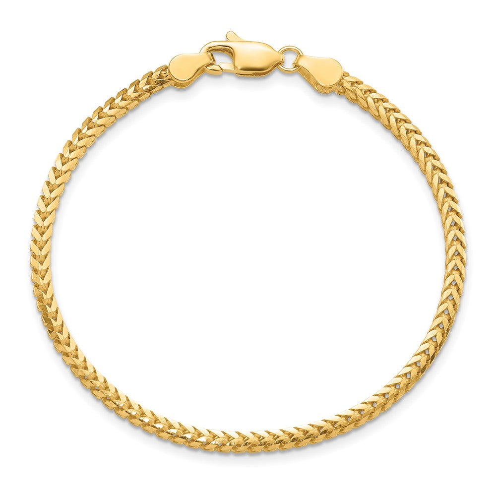 8 Inch 10K Yellow Gold 2.5mm Franco Chain Bracelet
