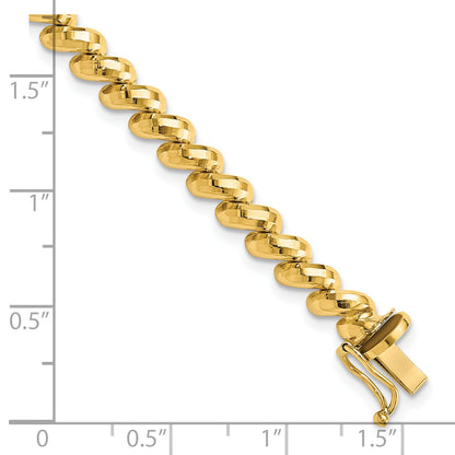 10K Yellow Gold Faceted San Marco Bracelet