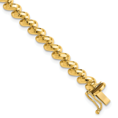 10K Yellow Gold Faceted San Marco Bracelet