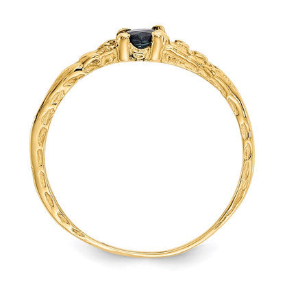 10K Yellow Gold Madi K 3mm Sapphire Birthstone Baby Ring