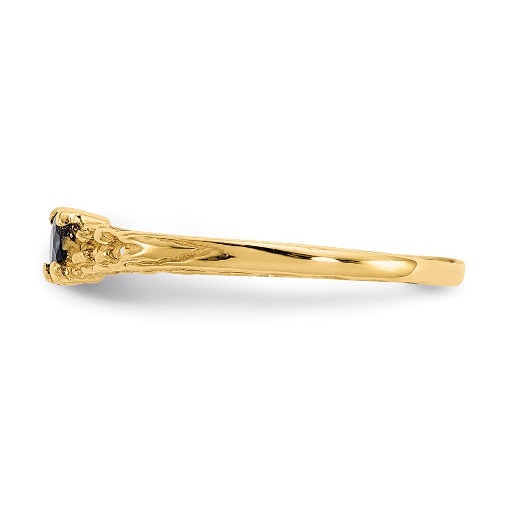10K Yellow Gold Madi K 3mm Sapphire Birthstone Baby Ring