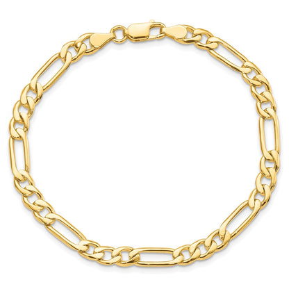 8 Inch 10K 5.25mm Fancy Polished Link Bracelet