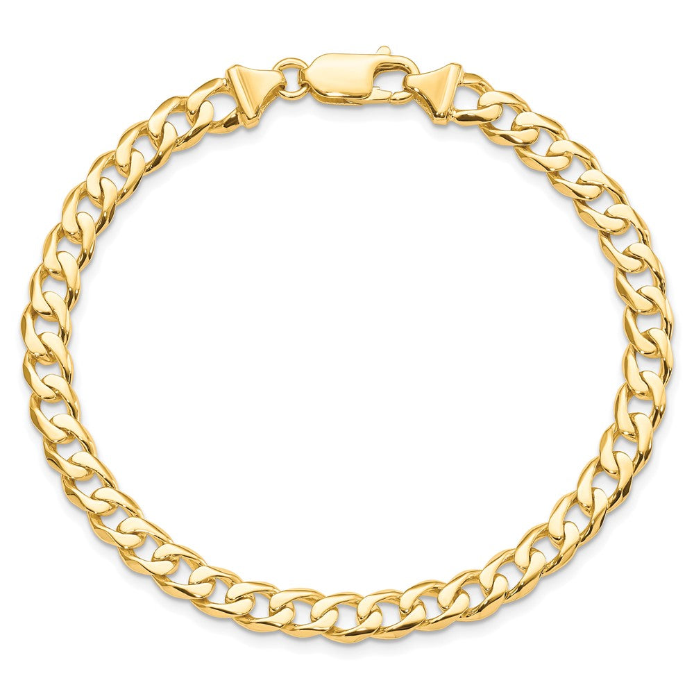 8 Inch 10K 5.8mm Hand-Polished Fancy Link Bracelet