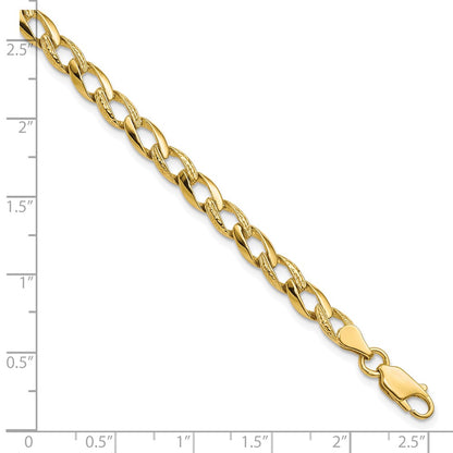 8 Inch 10K Fancy Link Bracelet