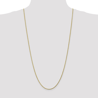 30 Inch 10K 1.75mm Diamond-Cut Rope Chain Necklace