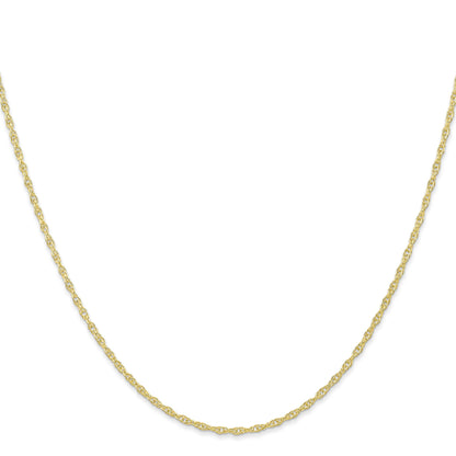 20 Inch 10K 1.35mm Carded Cable Rope Chain Necklace