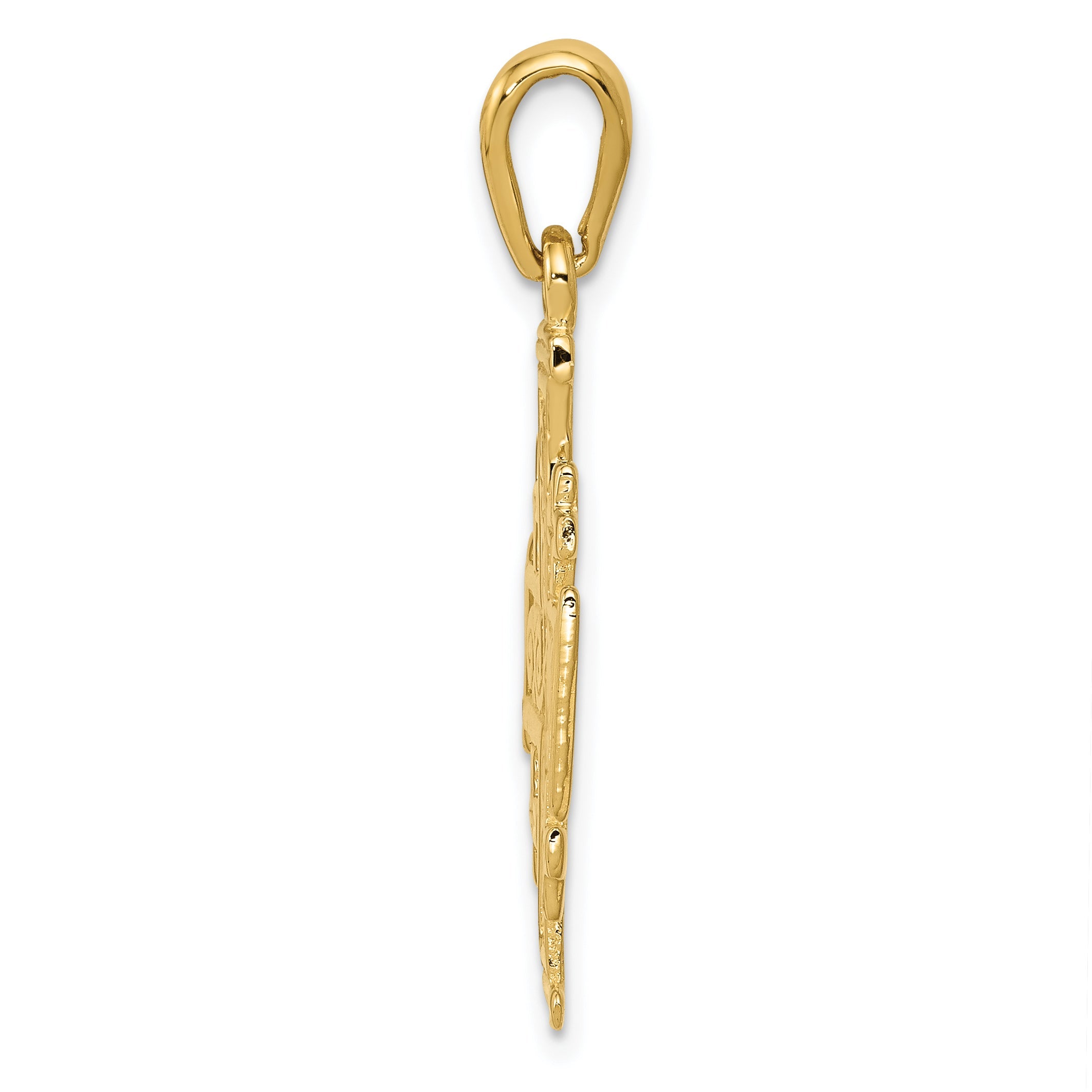 10K Yellow Gold Jerusalem Cross Pendant