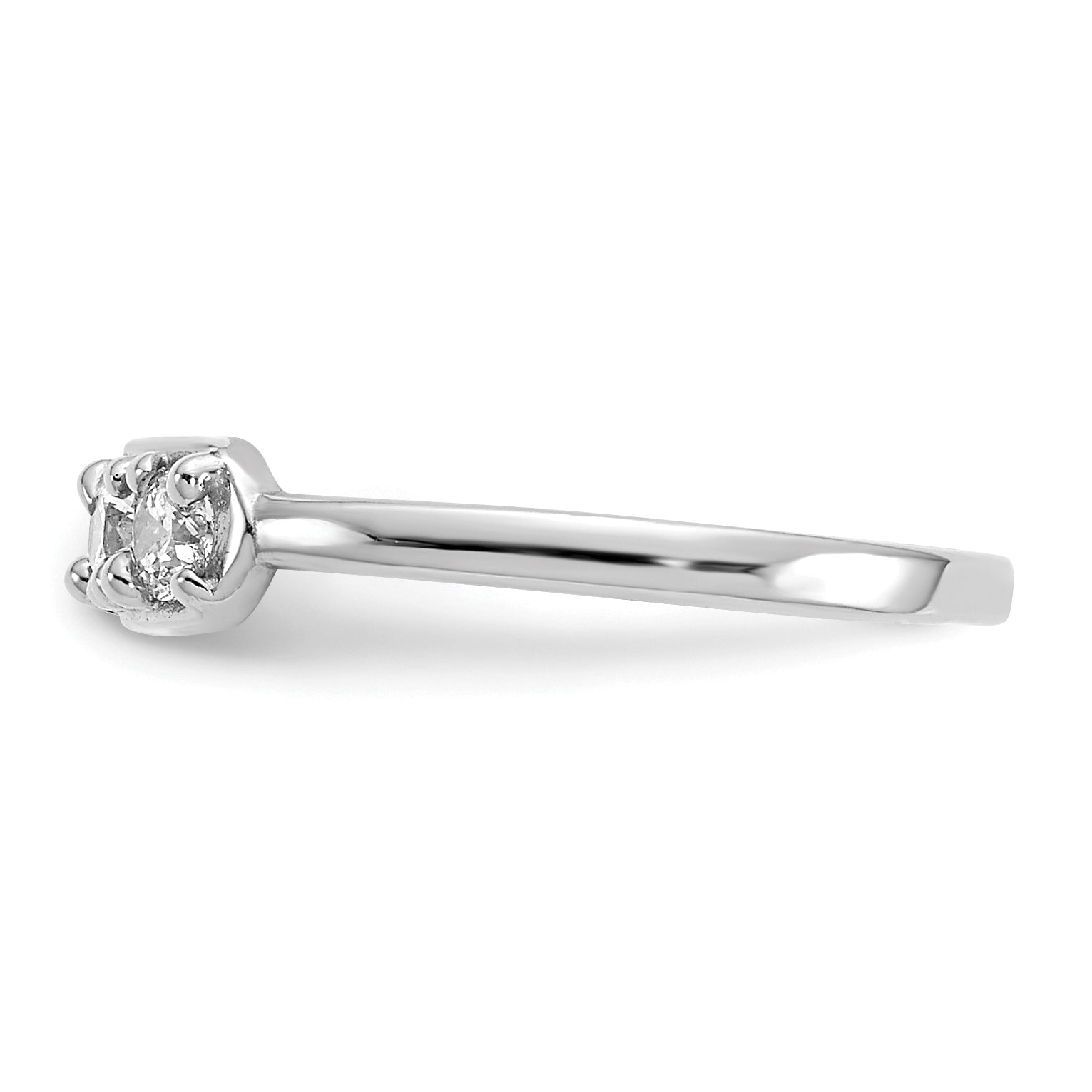 10K White Gold 10K Cz Toe Ring