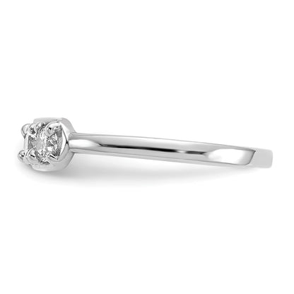 10K White Gold 10K Cz Toe Ring