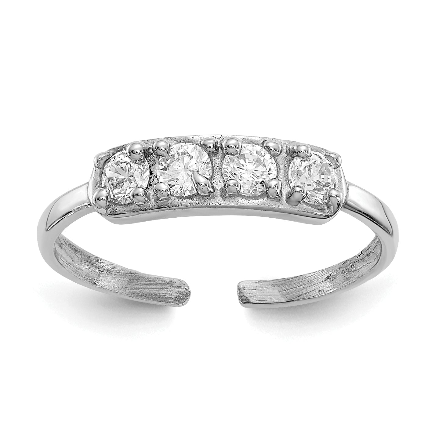 10K White Gold 10K Cz Toe Ring