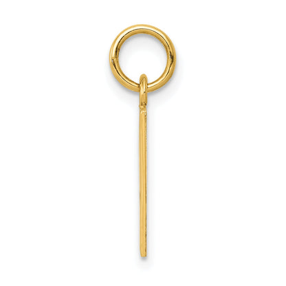 10K Yellow Gold Enameled Ace Of Spades Card Charm