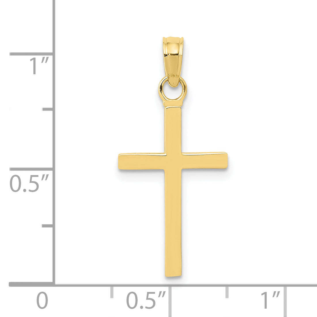 10K Yellow Gold 3-D Cross Pendant