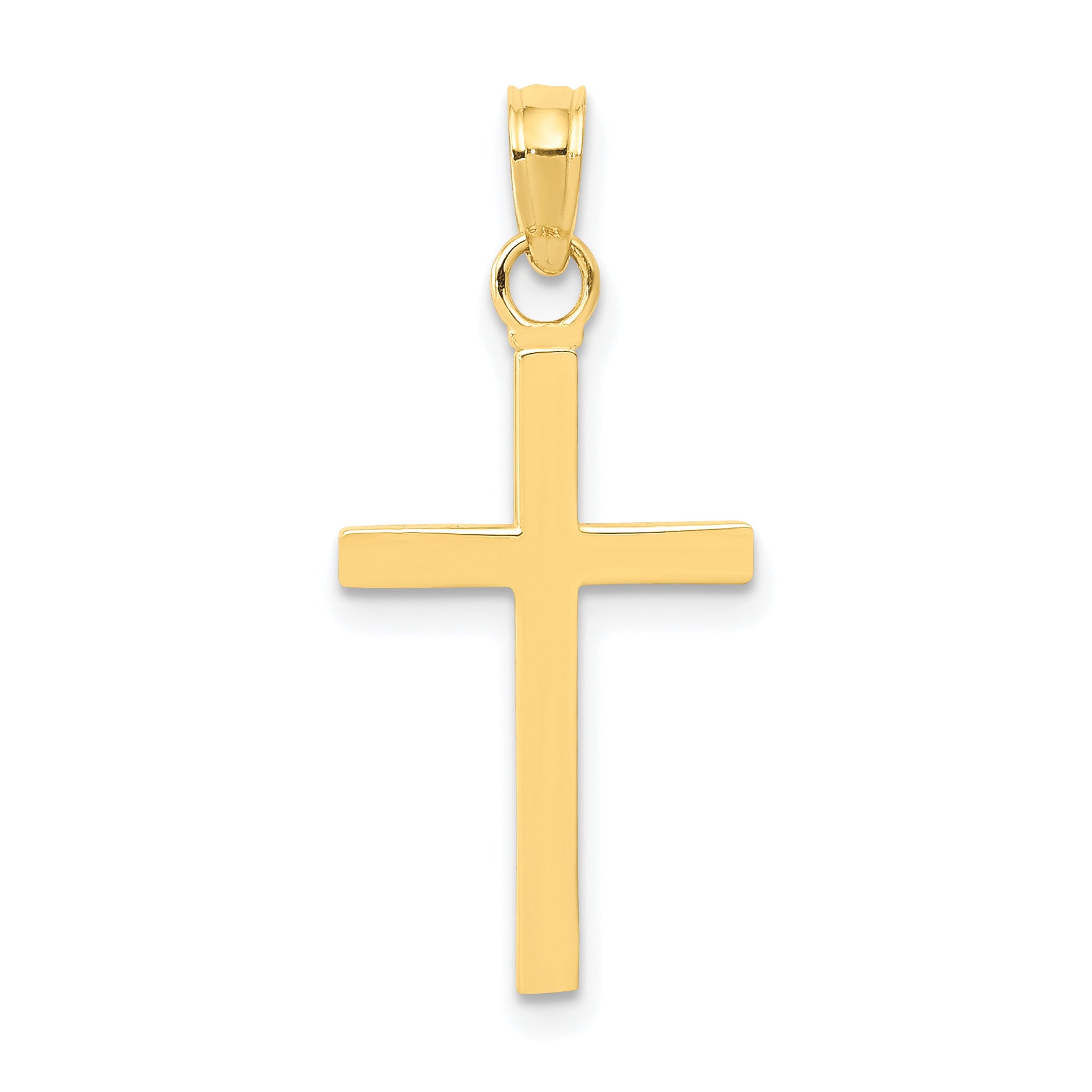 10K Yellow Gold 3-D Cross Pendant