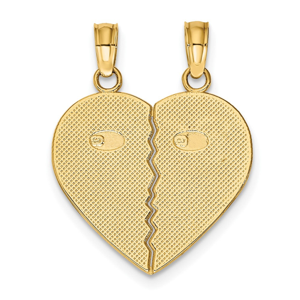 10K Yellow Gold 10K Best Friends Break-A-Part Heart Pendant