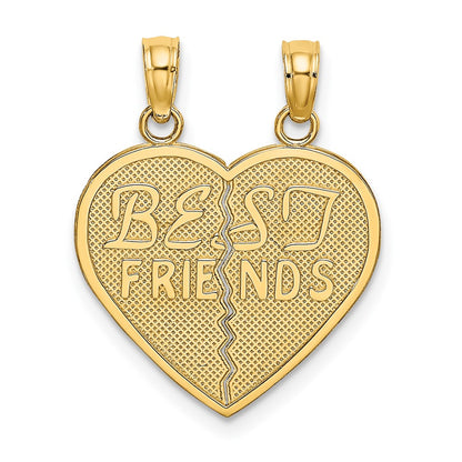 10K Yellow Gold 10K Best Friends Break-A-Part Heart Pendant