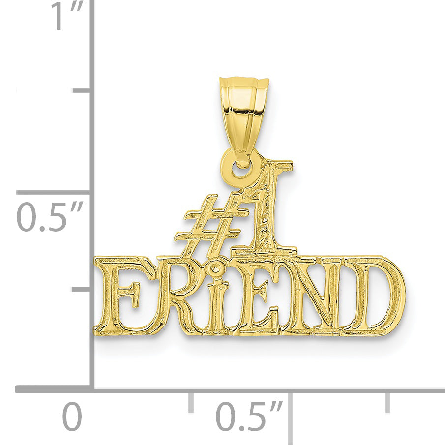 10K Yellow Gold 10K #1 Friend Pendant