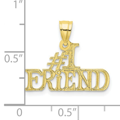 10K Yellow Gold 10K #1 Friend Pendant