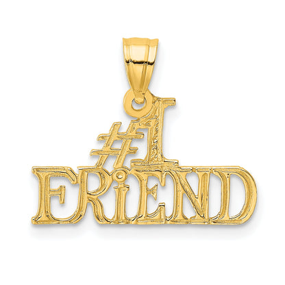10K Yellow Gold 10K #1 Friend Pendant