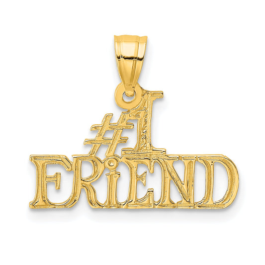 10K Yellow Gold 10K #1 Friend Pendant