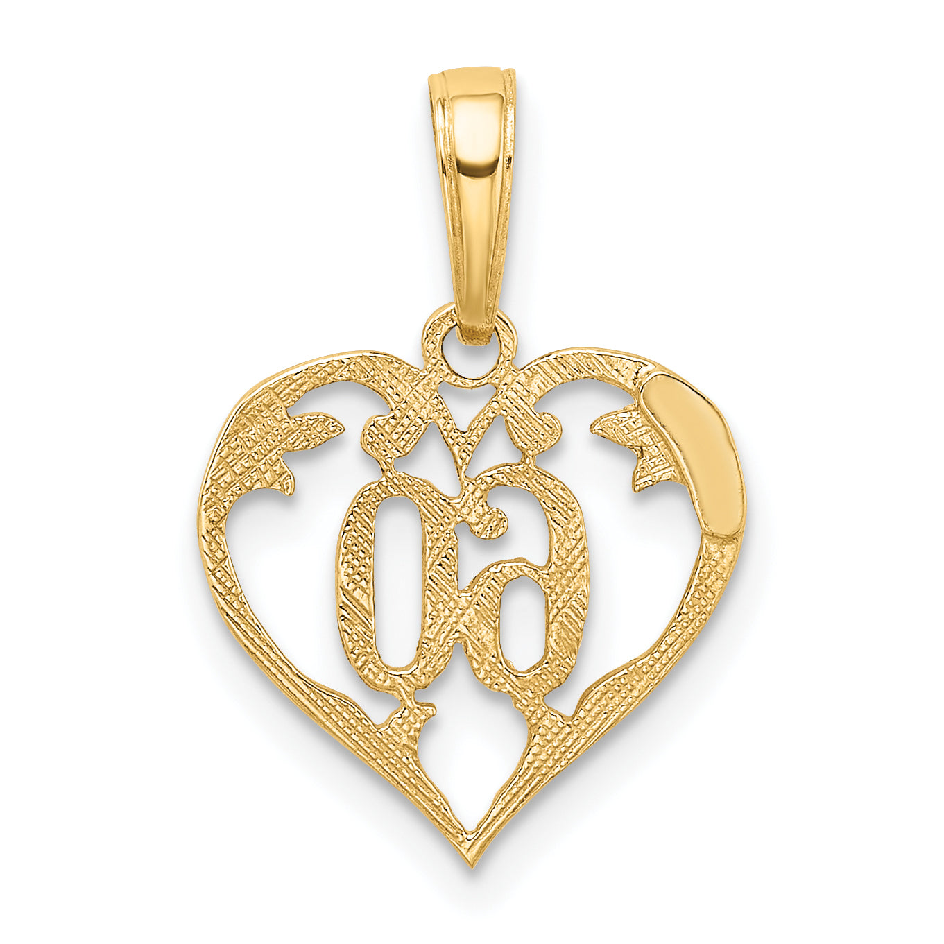 10K Yellow Gold 60 Heart Pendant
