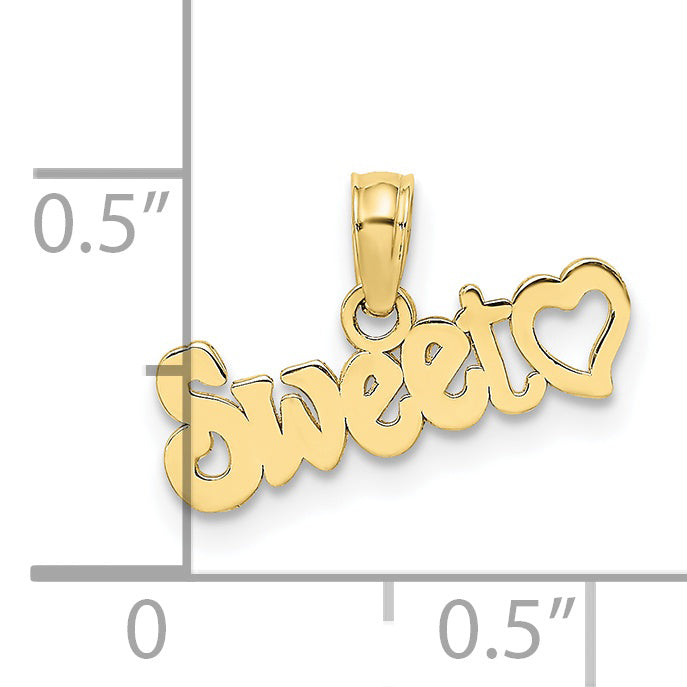 10K Yellow Gold Sweet Heart Charm