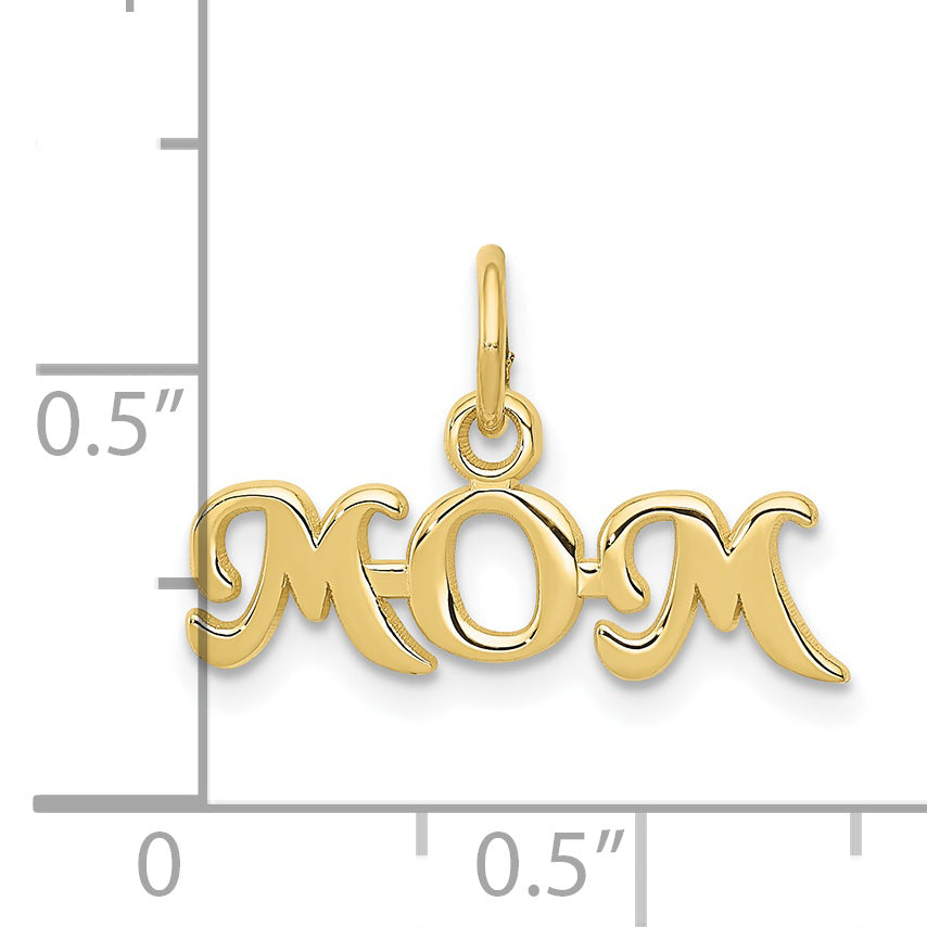 10K Yellow Gold Mom Charm