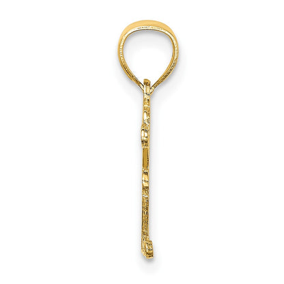 10K Yellow Gold 10K Best Mom Pendant