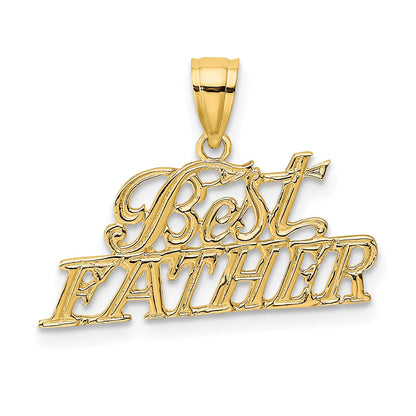10K Yellow Gold 10K Best Father Pendant