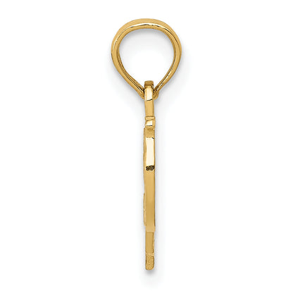 10K Yellow Gold I Heart Papa Charm