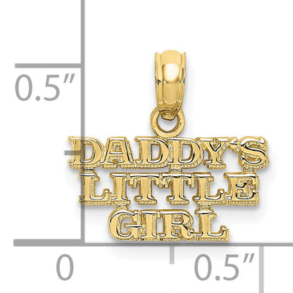 10K Yellow Gold Daddys Little Girl Charm