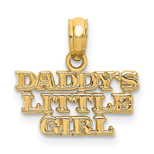 10K Yellow Gold Daddys Little Girl Charm