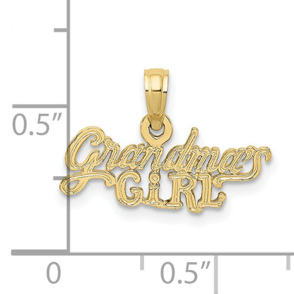 10K Yellow Gold Grandma'S Girl Charm