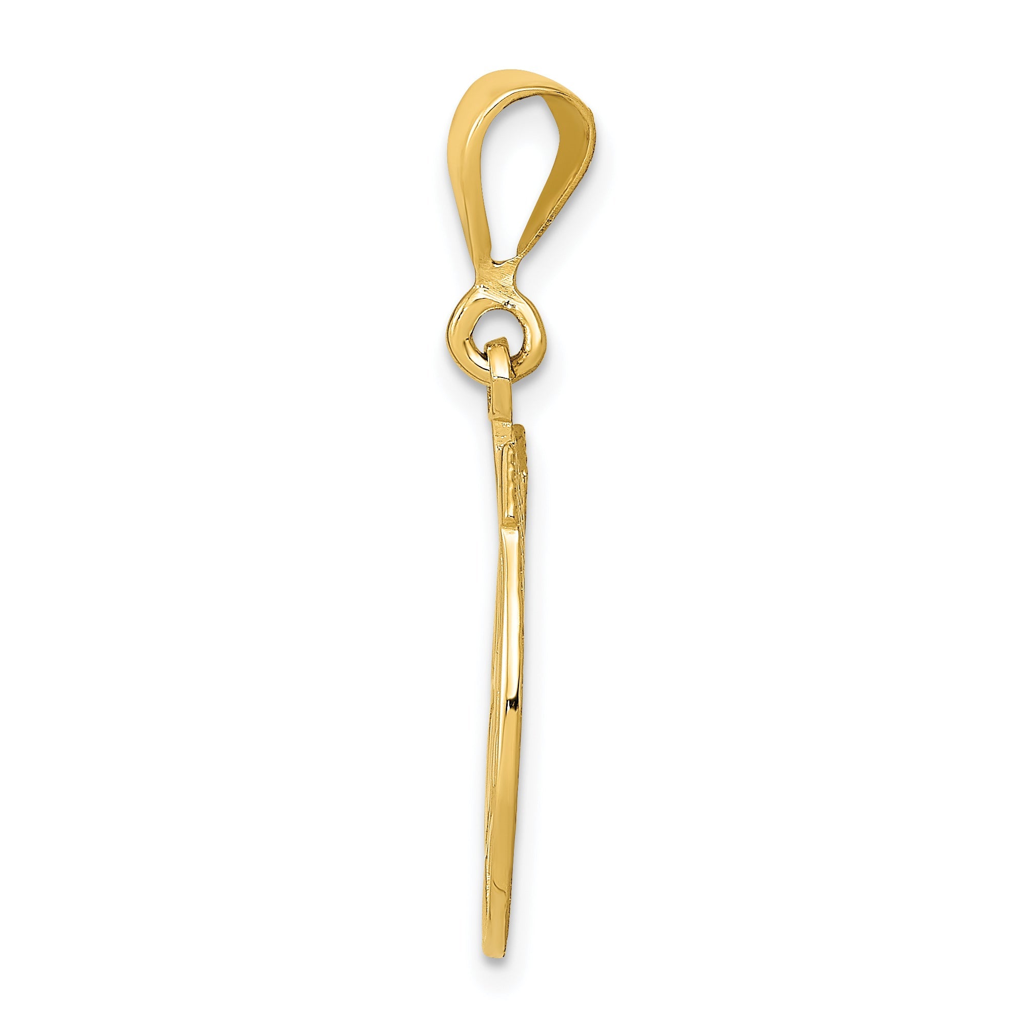 10K Yellow Gold Good Luck Clover Pendant