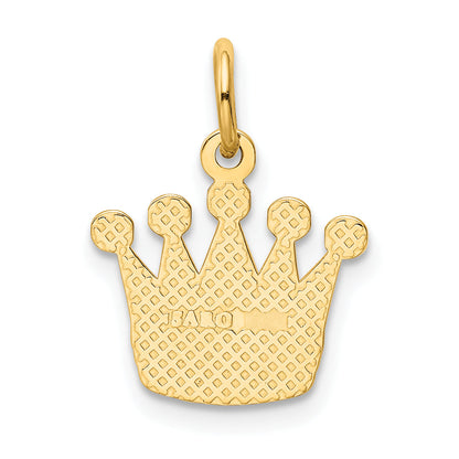 10K Yellow Gold Kings Crown Charm
