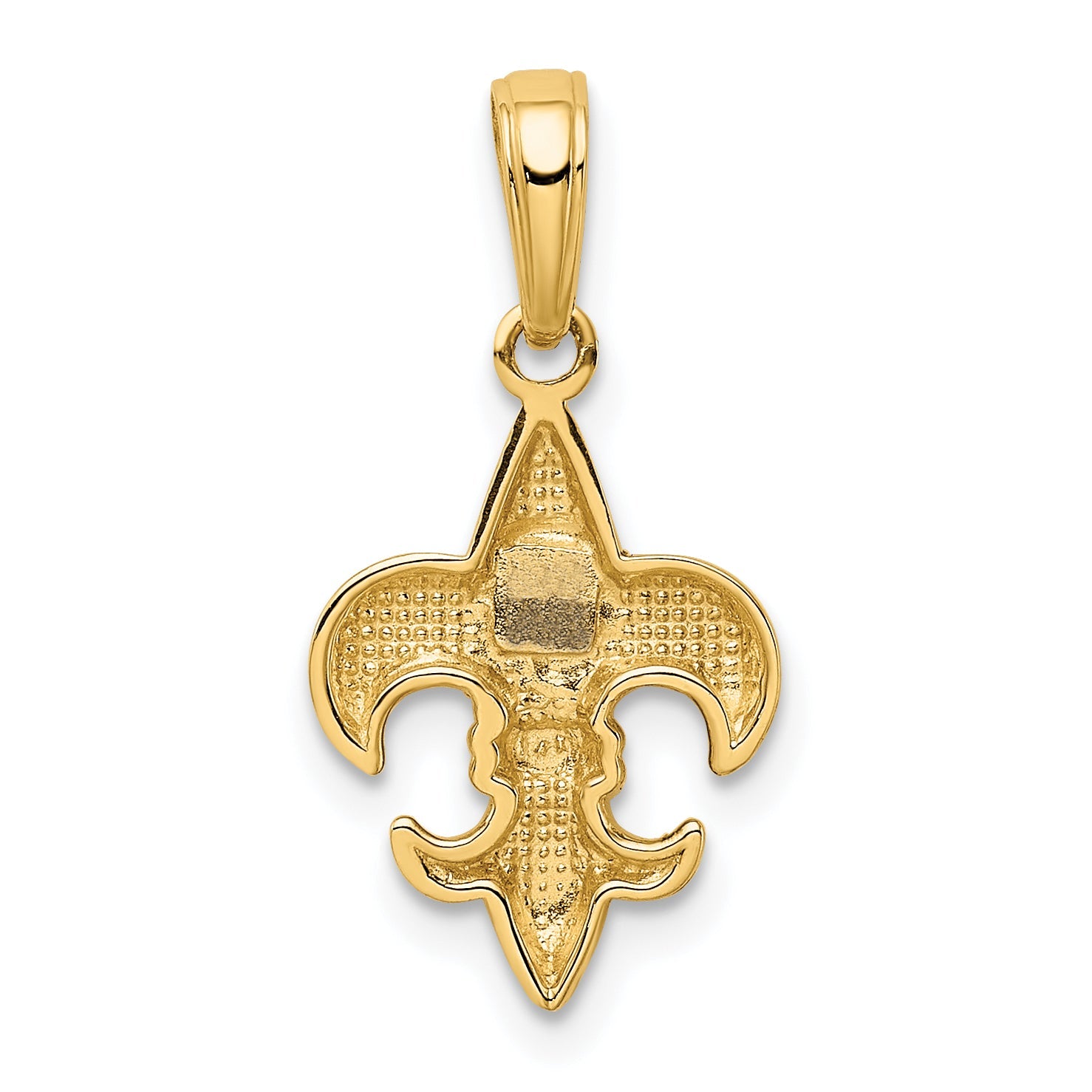 10K Yellow Gold Fleur De Lis Pendant