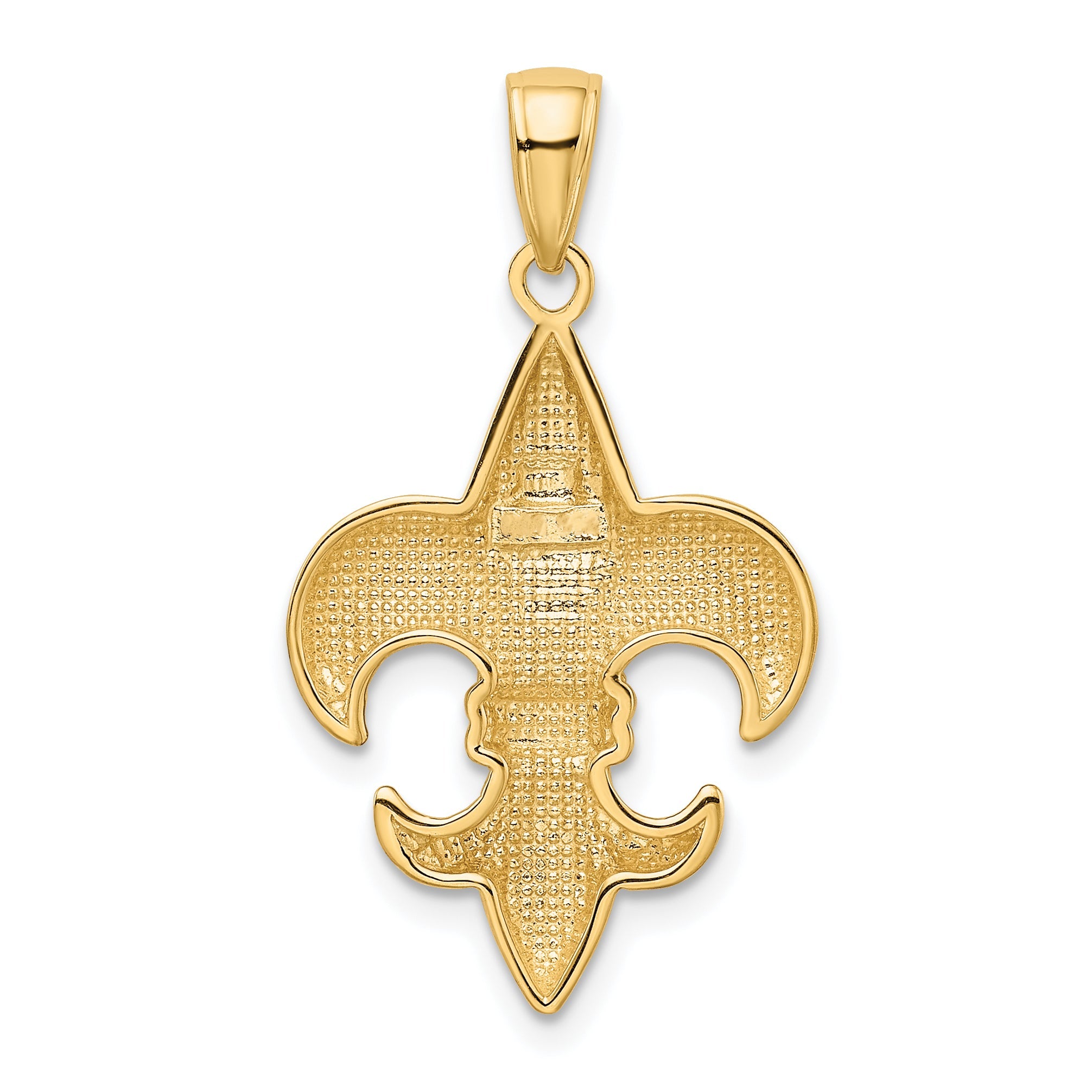 10K Yellow Gold Medium Fleur-De-Lis Pendant