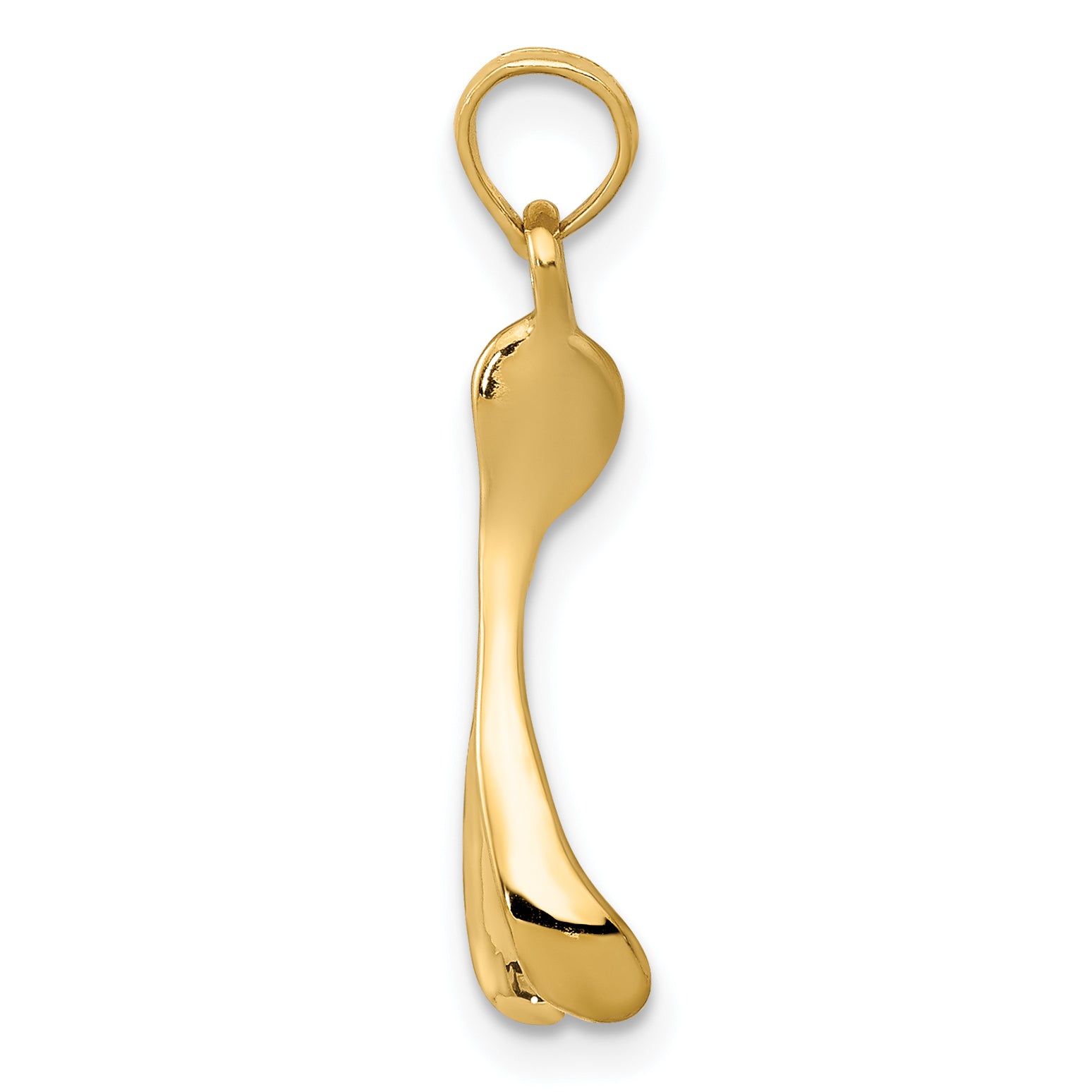 10K Yellow Gold 10K Wishbone Charm