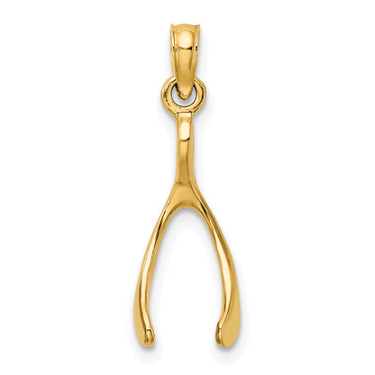 10K Yellow Gold 10K Wishbone Charm