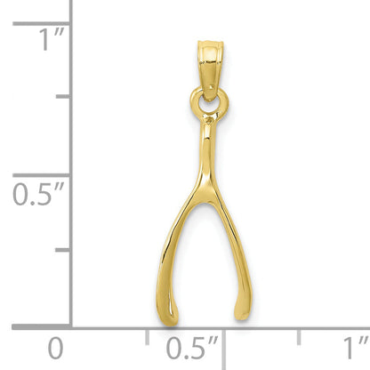 10K Yellow Gold 10K Wishbone Charm