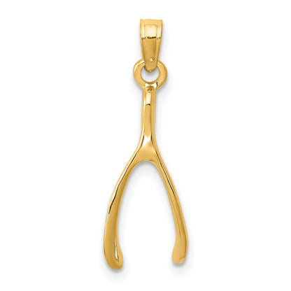 10K Yellow Gold 10K Wishbone Charm