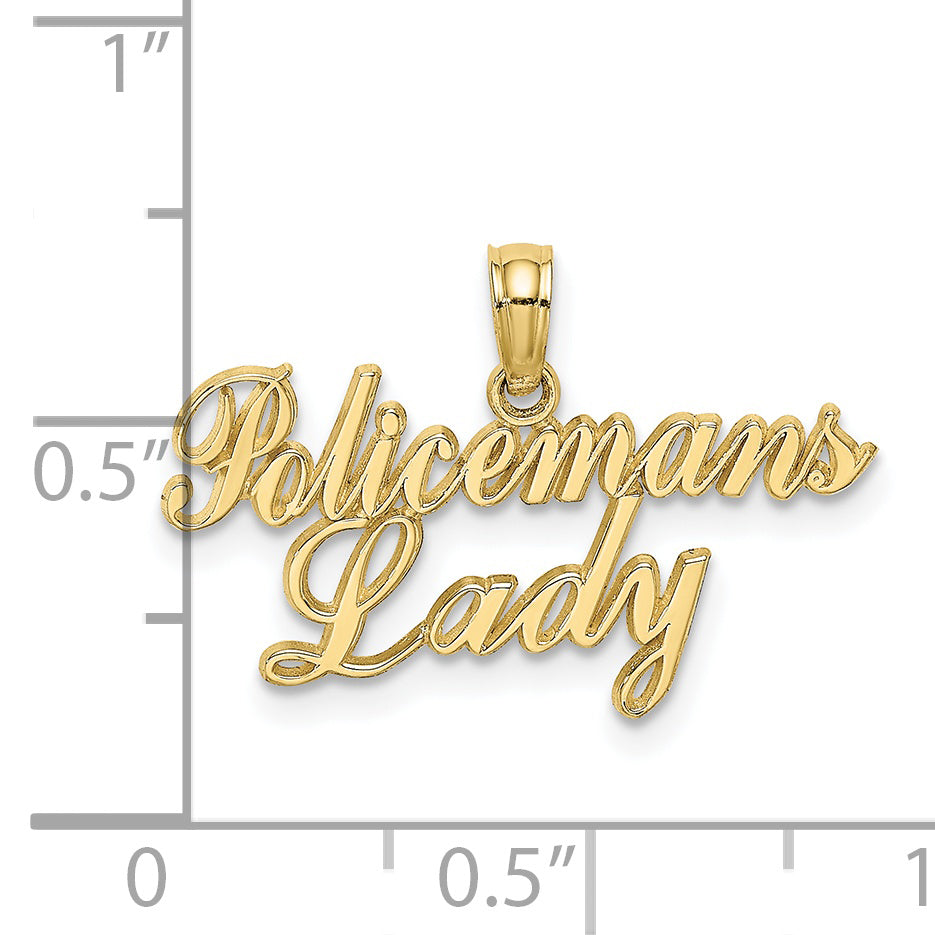 10K Yellow Gold Policeman'S Lady Charm
