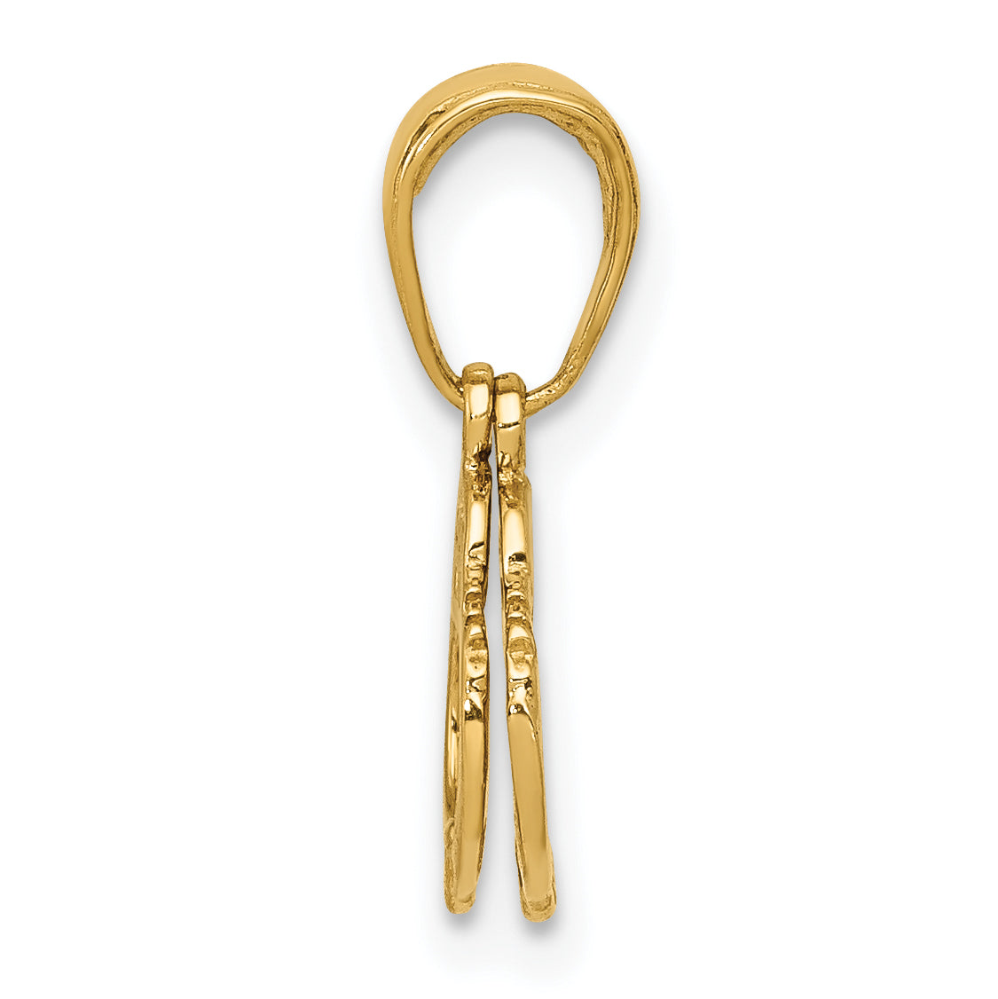 10K Yellow Gold 10K Handcuffs Pendant