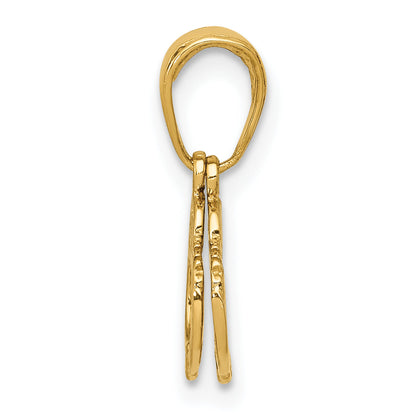 10K Yellow Gold 10K Handcuffs Pendant