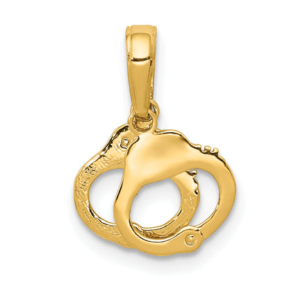 10K Yellow Gold 10K Handcuffs Pendant