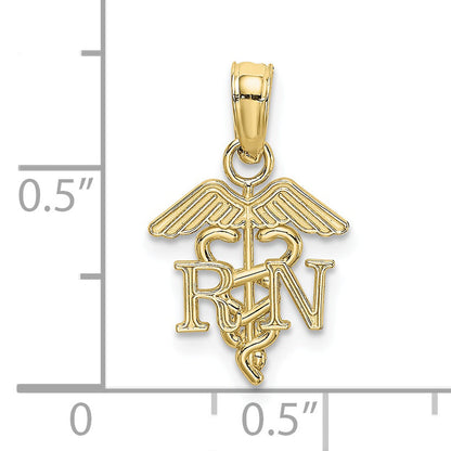 10K Yellow Gold 10K Rn Caduceus Pendant