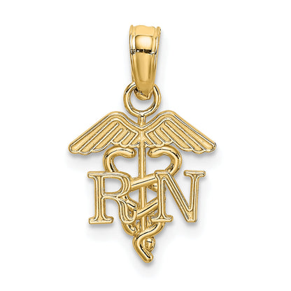 10K Yellow Gold 10K Rn Caduceus Pendant