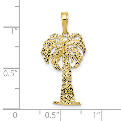 10K Yellow Gold Palm Tree Pendant