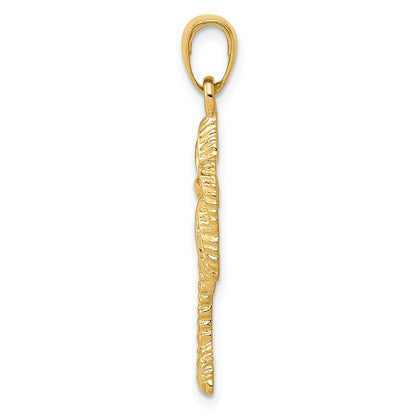 10K Yellow Gold Palm Tree Pendant