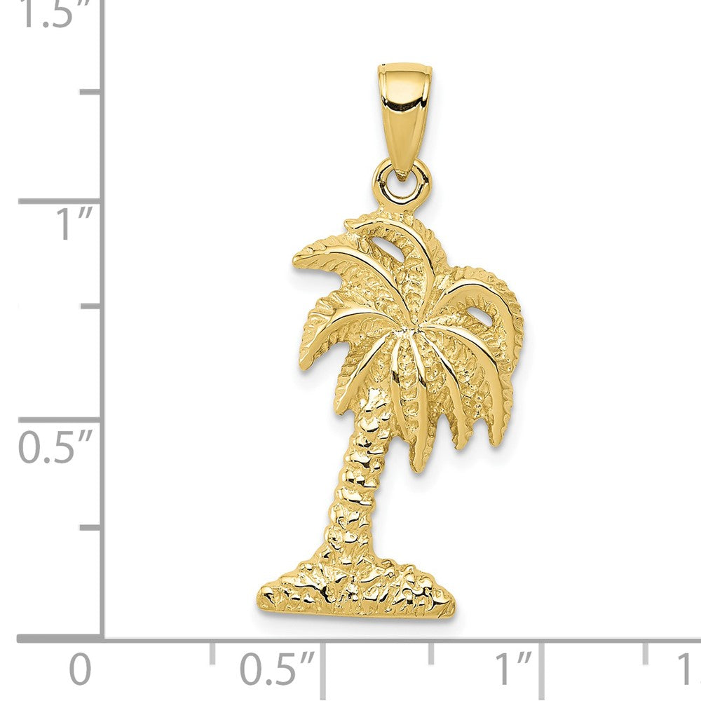 10K Yellow Gold Palm Tree Pendant