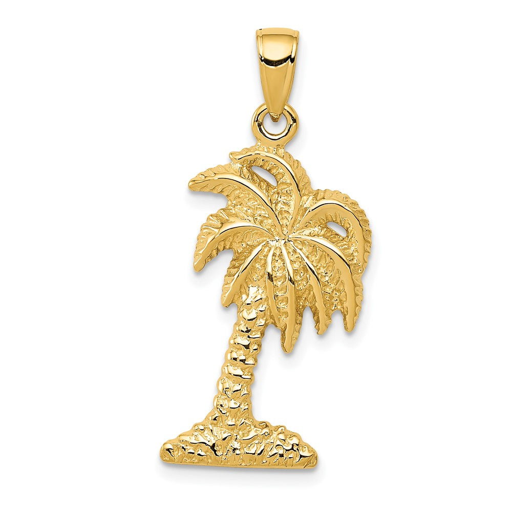 10K Yellow Gold Palm Tree Pendant